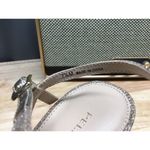 Pelle Moda Sandals Womens 7.5M Silver Glitter Open Toe Block Heel Buckle Closure Size 7.5 Photo 7