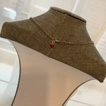 Red heart sun flower earrings set Photo 3