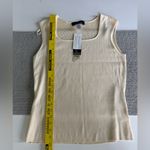 Jones New York  Butter Yellow Ribbed Square Neck Sleeveless Knit Top Size XL New Photo 8