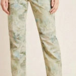 Anthropologie  The Wanderer Cargo Pants Women’s Size 28‎ Green Tie-Dye Utility Photo 0