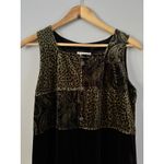 Vintage Studio Petites Ease Velvet Midi Dress Size Large Green & Black Photo 3