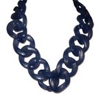 Translucent Purple/Sapphire Blue Chunky Light Weight Retro Designer Necklace Photo 2