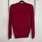 J.Crew Men’s Merino Wool Burgundy Slim Fit V-Neck Pullover Sweater Size S Photo 3