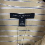 Banana Republic  Neutral Stripe Long Sleeve Oversized Button Up Blouse Sz.M NWT Photo 8