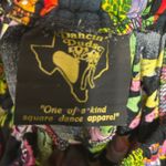 VTG Dancin Duds Womens Skirt XL Black Tropical Fish Ruffle Hem Prairie Cowgirl Photo 4