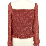 Lush Clothing LUSH Reyna Polka Dot Sheer Sleeve Blouse Light Pink Size XL NWT Photo 0