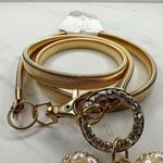 Sophia Collection  Faux Pearl Rhinestone Bow Stretch Cinch Belt Size XS Small S Photo 5