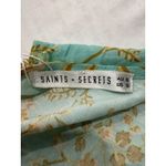 Saints + Secrets  Wrap Dress Women's Size S Short Sleeve Floral Print Mini Blue‎ Photo 5