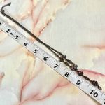 Silver tone pink and purple rhinestone floral necklace Photo 7