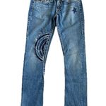 True Religion Vintage Size 28 Patchwork Raw Hem Denim Jean Y2K Photo 0
