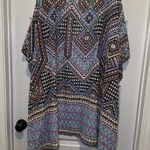 Mileage  Multicolor Boho Print Open Front Kimono size 1X Photo 5