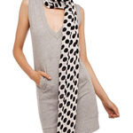 Norma Kamali  Size M Dress V-Neck Sleeveless Sweatshirt Tunic Gray Pocket Women’s Photo 0