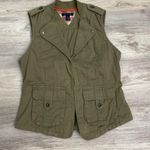 Tommy Hilfiger Tommy Hifiger Green 100% Cotton Sleeveless Fasten Front Women's Vest Size Small Photo 4