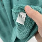 Ming Wang  Stud Trim Tonal‎ Stripe Knit Dress Knee Length Turquoise Size Medium Photo 8