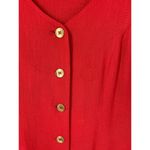 Vintage Saks David Warren Linen Blend Short Sleeve Sheath Dress Red Size M Size M Photo 6