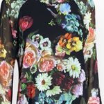 Ted Baker  Anina Oil Painting Floral Top,Size 1 US (0-2) Photo 5