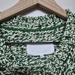 Maison Margiela Womens Ribbed Green Speckled Wool Blend Knit V Neck Sweater Sz S Photo 1