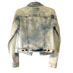 Mudd  Jacket Junior Distressed Long Sleeve Button Down Acid Wash Denim Jean Med # Photo 2