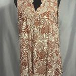 Women's Nostalgia V Neck Sleeveless Shirt Blouse Tank Top Rust Copper Sz L NWOT Size L Photo 0