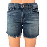 7 For All Mankind Dark Wash Low Rise Frayed Hem Cut Off Denim Jeans Shorts 27 Photo 0
