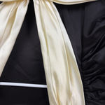 Vintage Black Satin Puff Sleeve Prom Dress With Bow Size 10 Photo 10