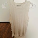 ZARA White Ribbed Tank Photo 0