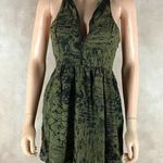 Urban Outfitters Sparkle & Fade Green/Black Camo Mini Tank Dress Size 0 Photo 0