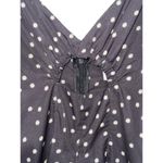 Princess Polly  Black White Polka Dot Floral V-Neck Sundress Mini Dress Size 4 Photo 2