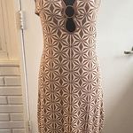 House of Harlow 1960 NWT Geometric Knit Maxi Dress medium boho retro layered Brown Photo 0