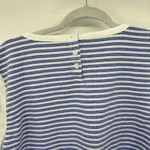 Talbots  Blouse Shirt Woman XL Blue Stripe Puff Sleeve Coastal Beachy Nautical Photo 11