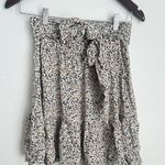 Madewell Tie Waist Mini Skirt XS Ditsy Wild Flower Field Prairie Cottage Art Photo 4