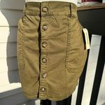 Garage button front skirt dark olive NEW Photo 4