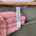 Monoreno Boho Waffle Knit Thermal Shirt Women Oversized Small Green Cotton Blend Photo 3