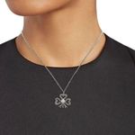 Gucci SALE🔥Authentic  925 silver Clover heart bow logo pendant and necklace Photo 3