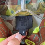 Anna Sui Vintage  Silk Button Down Shirt in Green Photo 4