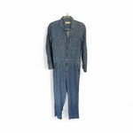 Madewell Denim Coverall Jumpsuit Linen/ Cotton Sz S Photo 1