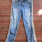 Anthropologie PILCRO & THE LETTERPRESS CHEETAH CAMO DISTRESSED JEANS Photo 0