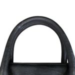 J.Crew Black Faux Leather Handbag Satchel Crossbody Tote Bag Black F6133 Photo 4
