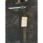 Tahari  Mesh Maxi Metallic Knit Cover Up Dress Black Womens Size Small Photo 5