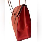 Loewe Red Textured Leather Shoulder Tote Bag Vintage Spain Authentic Luxury Photo 11