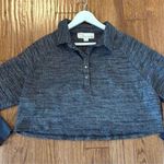 VintageāHavana grey cropped quarter snap collared pullover m Gray Size M Photo 7