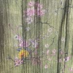 Free People Found Floral Moss Button Down Camp Shirt Olive Green Medium Unisex Photo 7