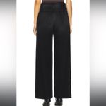 NWT MOTHER Women's The Spinner Zip Sneak Wide Leg Jeans In Magic Black Size 33 Photo 2