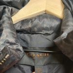 Coach Women’s Black Leopard Print Puffer Vest Size Large Photo 1