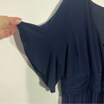 Jessica Howard Plus Size Navy Surplice Ruched Jersey Jumpsuit in 2X Photo 11