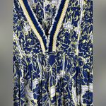 Poupette St. Barth  x Vilebrequin Sasha Mini Dress Blue Floral Women’s Sz L Photo 9