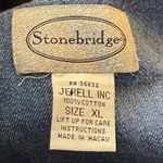 Vintage Stonebridge Denim‎ Embroidered Vest Black Size XL Photo 6