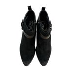 Sam Edelman Circus by Harlow Black Suede Lizard Heel Ankle Booties Sz 8.5 Photo 5