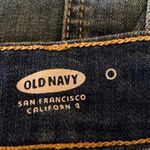 Old Navy Blue Denim High Waist Straight Pencil Medium Wash Mini Jean Skirt Sz 0 Photo 3