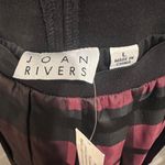 Joan Rivers Vintage Plaid Silk Skirt Burgundy Black Pleated Long Skirt Photo 4